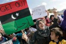 Demonstran Libya.