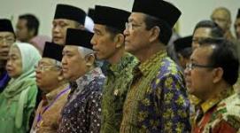 Presiden Joko Widodo hadir dalam penutupan Kongres Umat Islam.