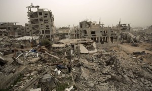 reruntuhan di Gaza