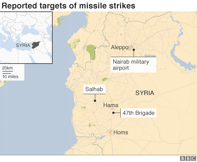 Wilayah yang terkenal serangan missile pada 30 April 2018. Sumber gambar: bbc.com 